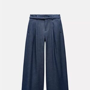 Zara Wide Leg High Waist Trousers with belt